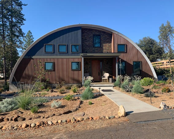 Home built of a quonset hut design